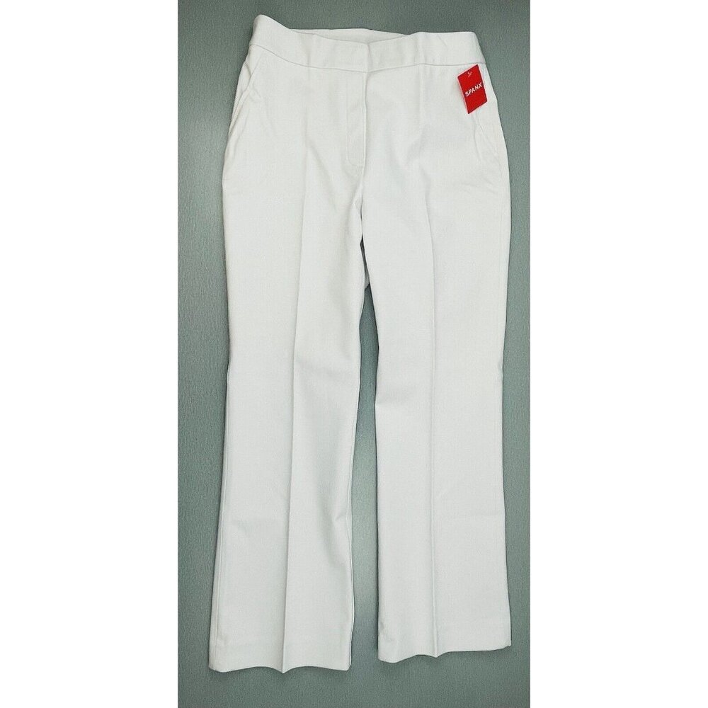 SPANX White Pull-On Ponte Flare Pants